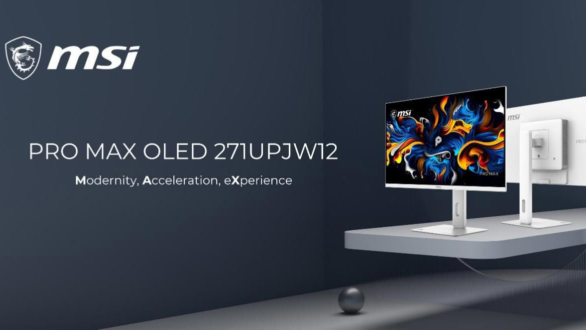 MSI Pro Max OLED 271UPJW12 monitor promotional image