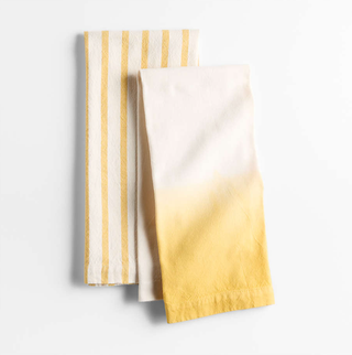 Crate & Barrel x Laura Kim ombre dish towels