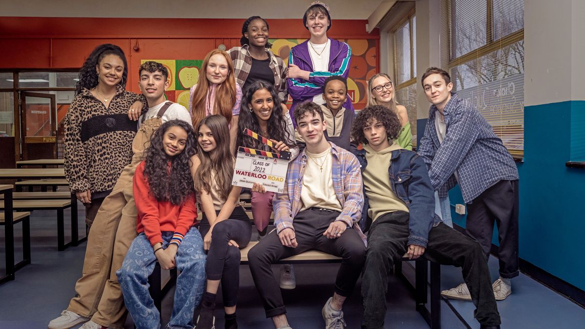 The pupils of &#039;Waterloo Road&#039; season 11 gathered during rehearsals.