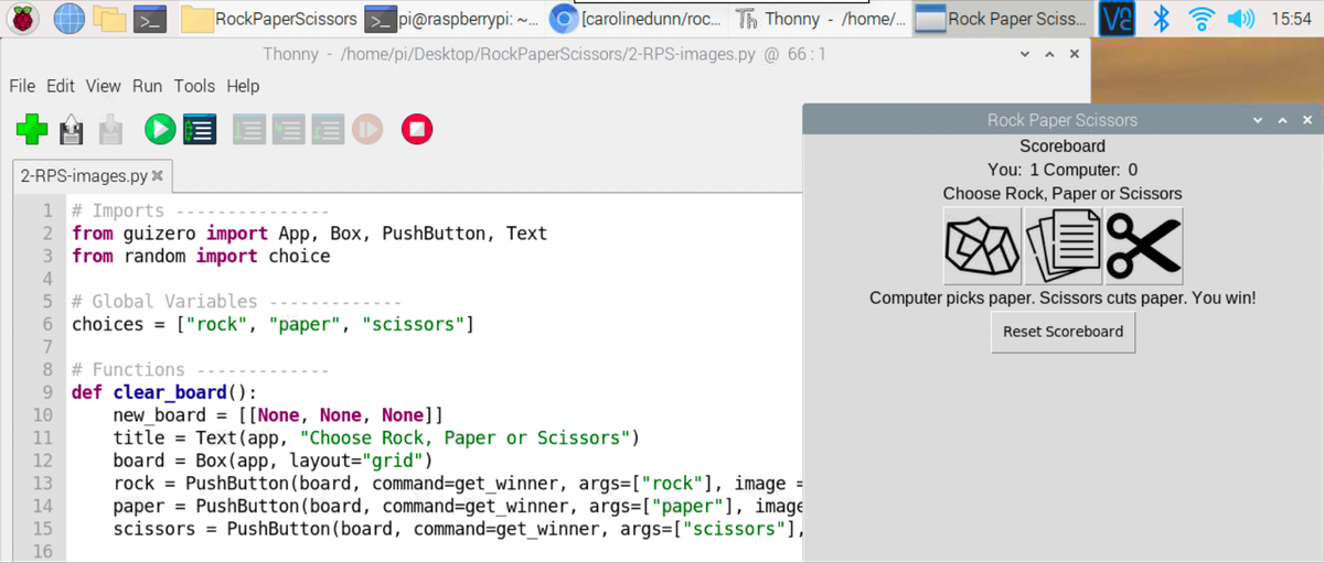 How To Code Rock Paper Scissors Lizard Spock On Raspberry Pi Tom S Hardware