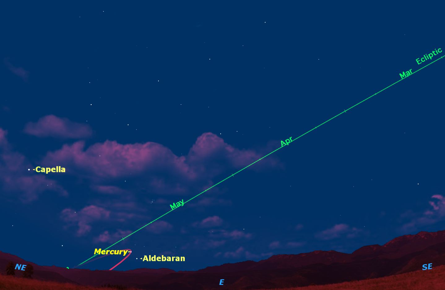 See Mercury in Predawn Sky: Northern Hemisphere