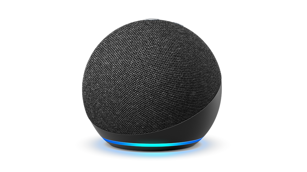 The Amazon Echo Dot in black