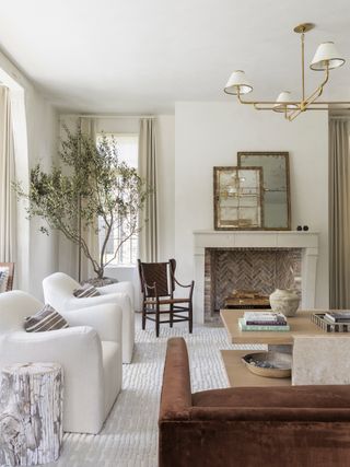 Modern rustic living room designed by Marie Flanigan