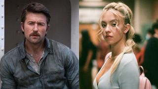 From left to right: Brandon Sklenar in 1923 and Sydney Sweeney in Euphoria.