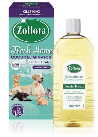 white background zoflora for pets cleaning product