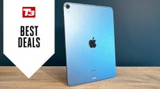 iPad Air 2022 in blue from the back