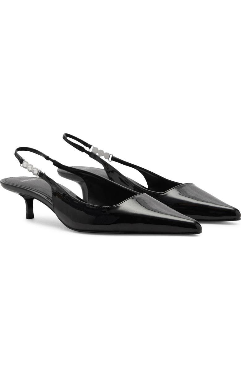 Crystal Pointed Toe Slingback Pump