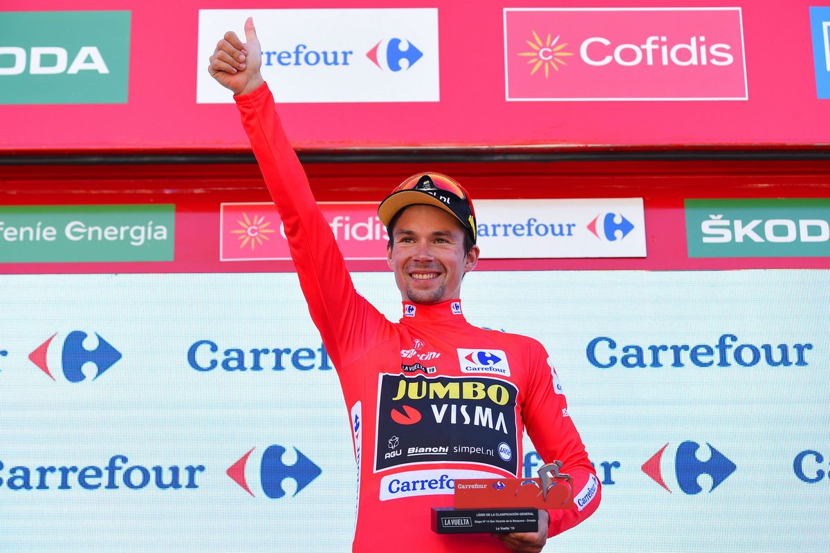 Primoz Roglic (Jumbo Visma) leads the Vuelta after stage 14