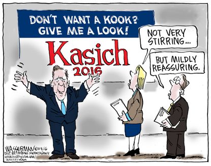 Political Cartoon U.S. Kasich 2016