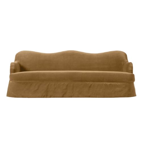 Joon Loloi, Rosamund Sofa in Luster Nutmeg Performance Velvet