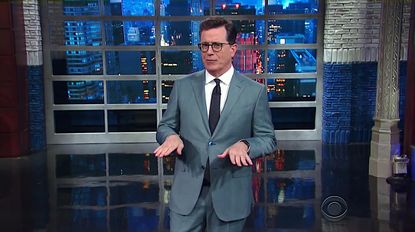 Stephen Colbert previews Trump trade war with Canada