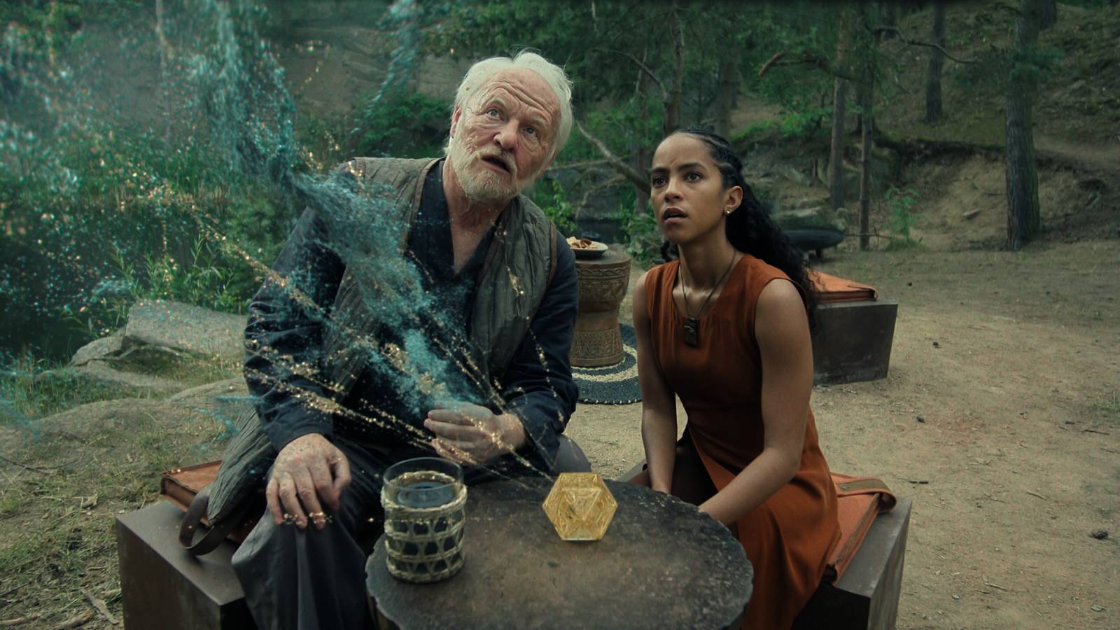 Lou Llobell and Jared Harris in Foundation season 3 episode 2.