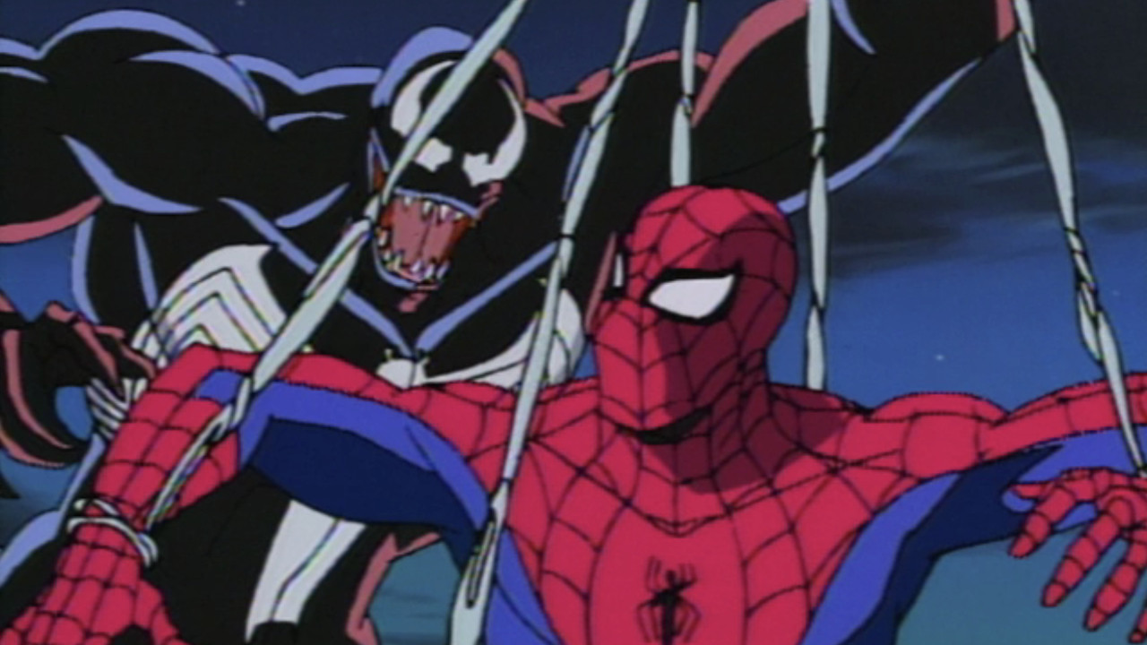 Venom and Spider-Man on Spider-Man
