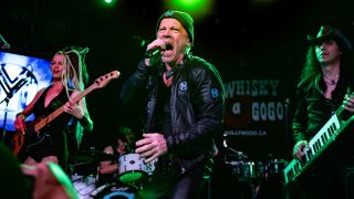 Iron Maiden singer Bruce Dickinson landed in Los Angeles last night for a very special, intimate show