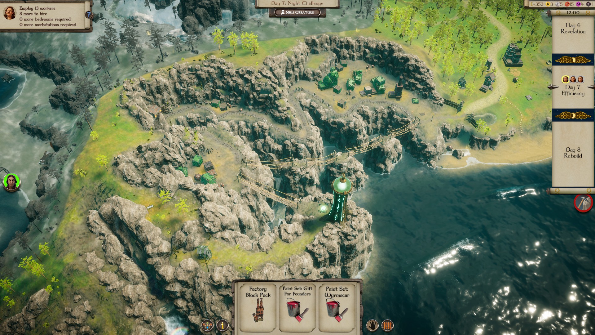 A map of a rocky landscape