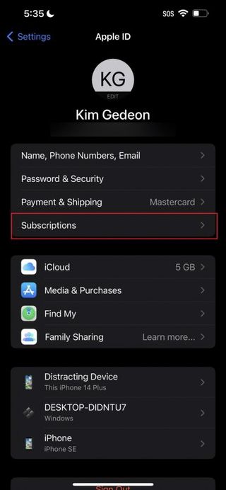 How to check subscriptions on iPhone
