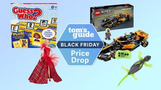 Black Friday toy deals featuring Barbie, Hasbro Gaming, Lego, and Hex Bots