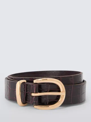 John Lewis Medium Croc Leather Belt