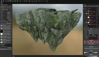 A Substance Painter template is perfect for texturing a load of rocks