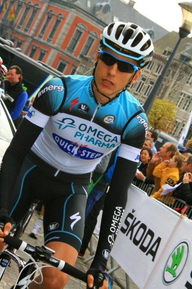 A rider from team Omega Pharma Quick Step
