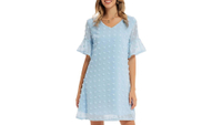 GRACE KARIN Women's Summer Mini Dress
RRP: $25.99/£29.99
A short, chiffon baby blue dress with small pom-poms is a delicate number that looks chic even on the hottest of days. 