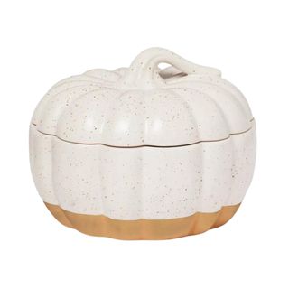 White pumpkin ceramic bowl