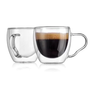 A double walled coffee cup