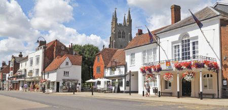 Tenterden High Street on a summer day, Kent, England, UK, GB