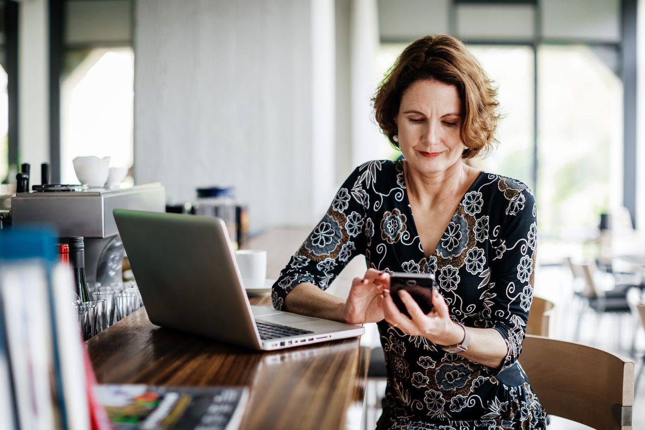 woman and work in office