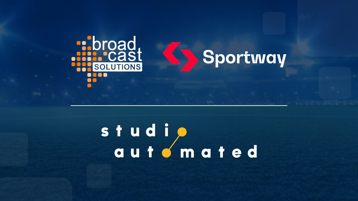 Sportway, Broadcast Solutions, Studio Automated logos.