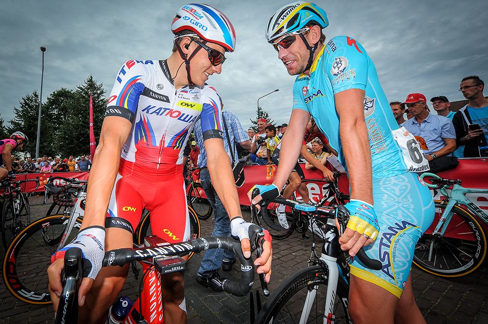 At the start of the Eneco Tour