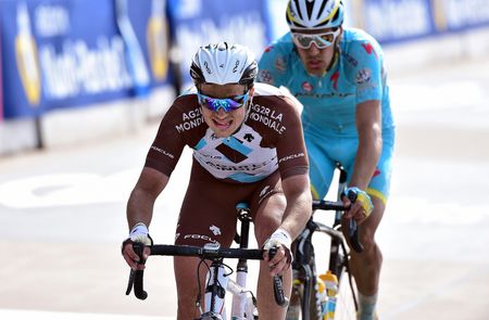 Neo-pro Alexis Goug&eacute;ard (AG2R-La Mondiale) was one of the strongest riders in the breakaway