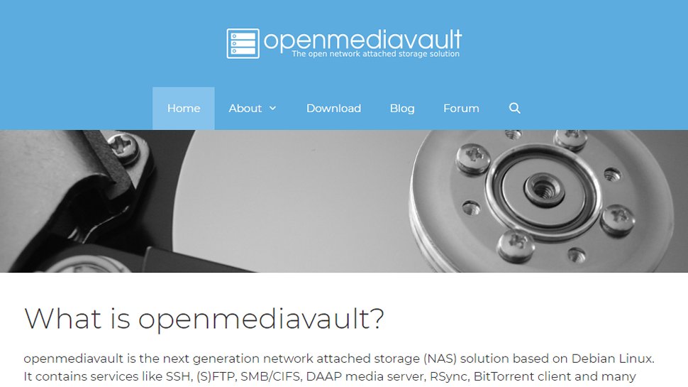 Website screenshot for OpenMediaVault