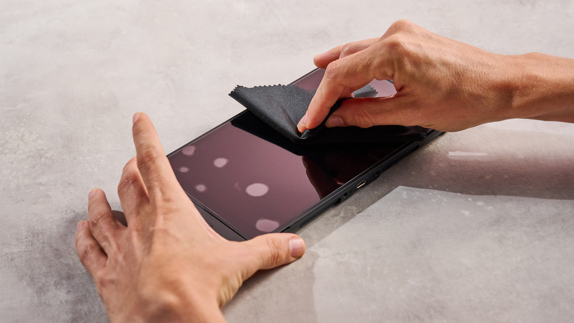 Pushing air bubbles out of the DBrand Prism 2.0 for Nintendo Switch 2