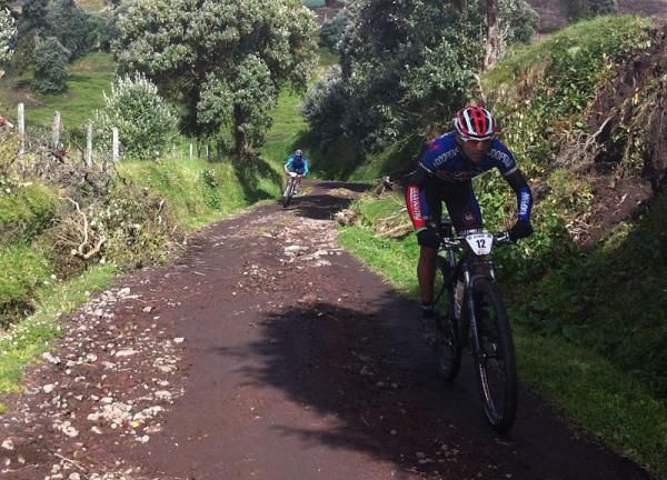 Racers flew down a rough and slippery descent at high speeds
