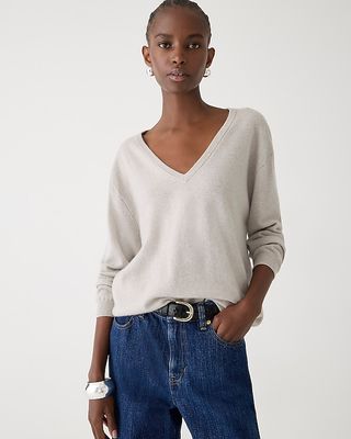 Cashmere Relaxed V-Neck Sweater