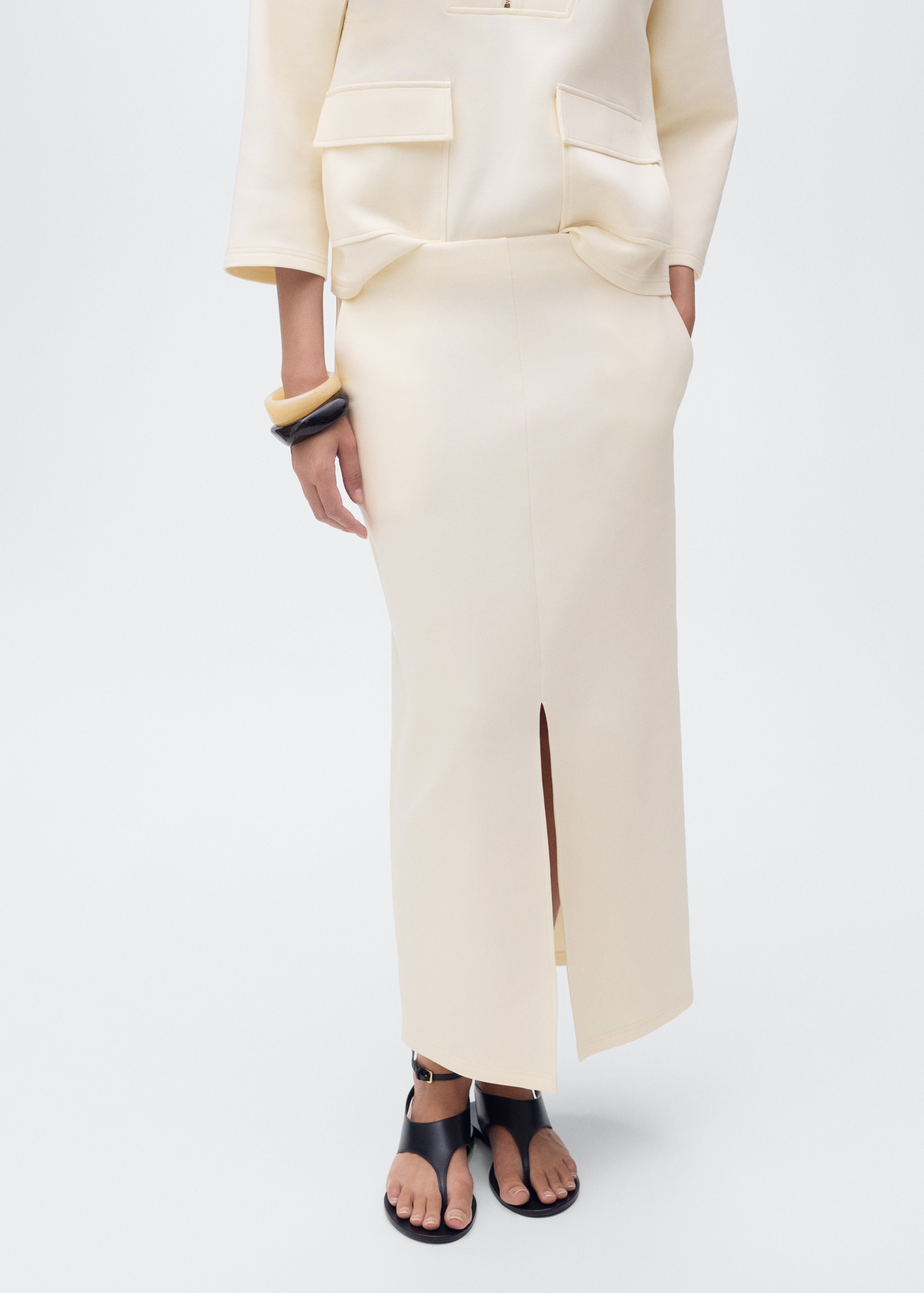 Cotton Skirt With Opening - Women | Mango United Kingdom