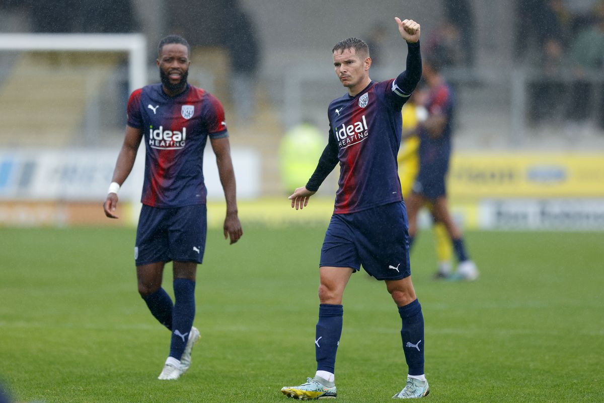 West Bromwich Albion season preview 2023/24 Conor Townsend of West Bromwich Albion applauds the travelling support during the Pre-Season friendly game between Burton Albion and West Bromwich Albion at Pirelli Stadium on July 22, 2023 in Burton-upon-Trent, England. (Photo by Malcolm Couzens - WBA/West Bromwich Albion FC via Getty Images)