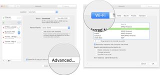 Advanced Wi-Fi settings on Mac