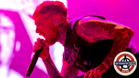 Frank Carter performs with Sex Pistols on the Main Stage during Day Four of the Exit Festival 2025 on July 13, 2025 in Novi Sad, Serbia. 