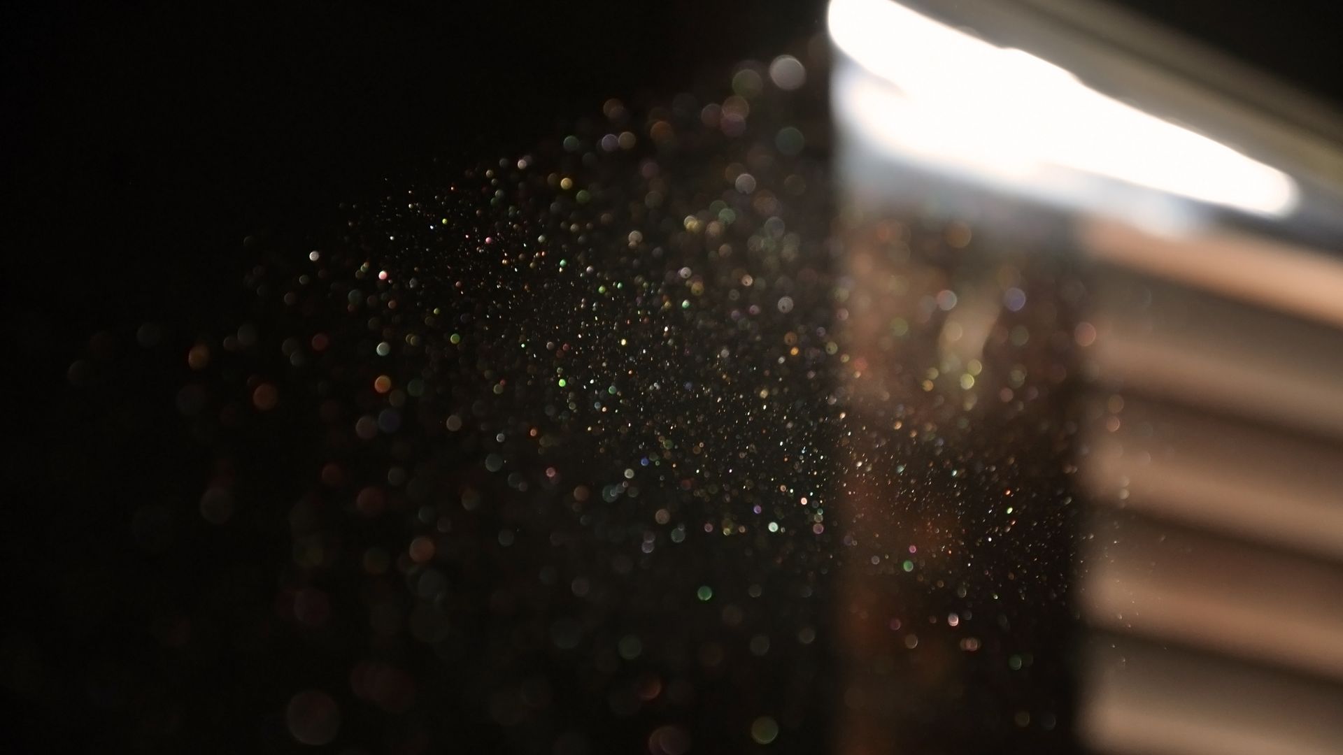 picture of airbourne dust in room