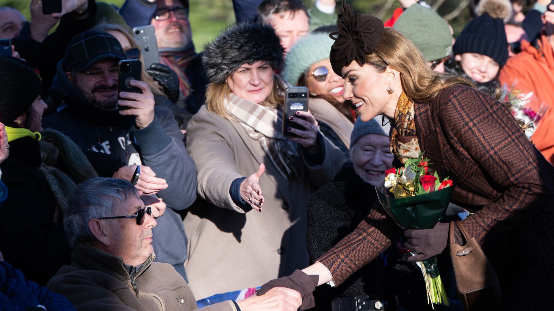 Catherine, Princess of Wales attends the Christmas Morning Service at Sandringham Church on December 25, 2025