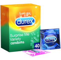 Durex Bulk Surprise Me Variety Assorted Multipack Condoms, Pack of 40,  was £26.99, now £16.49 at Amazon