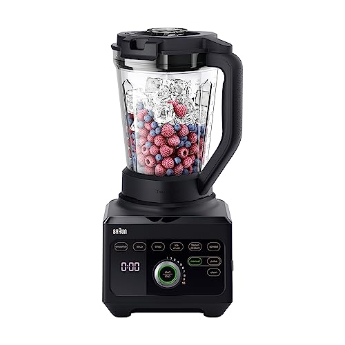 Braun Powerblend 9 Jb9040bk, Jug Blender With Unique Triangular Tritan Jug, 10 Speed + Pulse Function, Precisionedge Blade, Clean Program, 1600w, Black