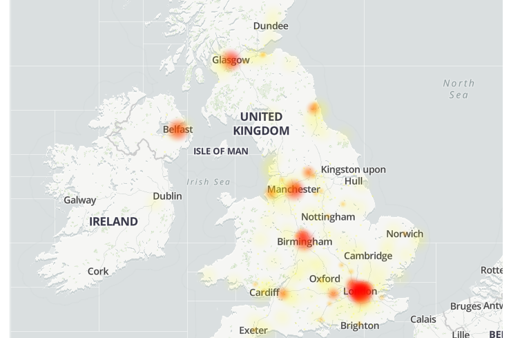 twitter x outage uk map july 2025