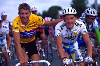 Sean Yates and Chris Boardman in the 1994 Tour de France. Photo: Graham Watson
