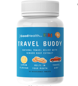 Bottle of travel sickness tablets 