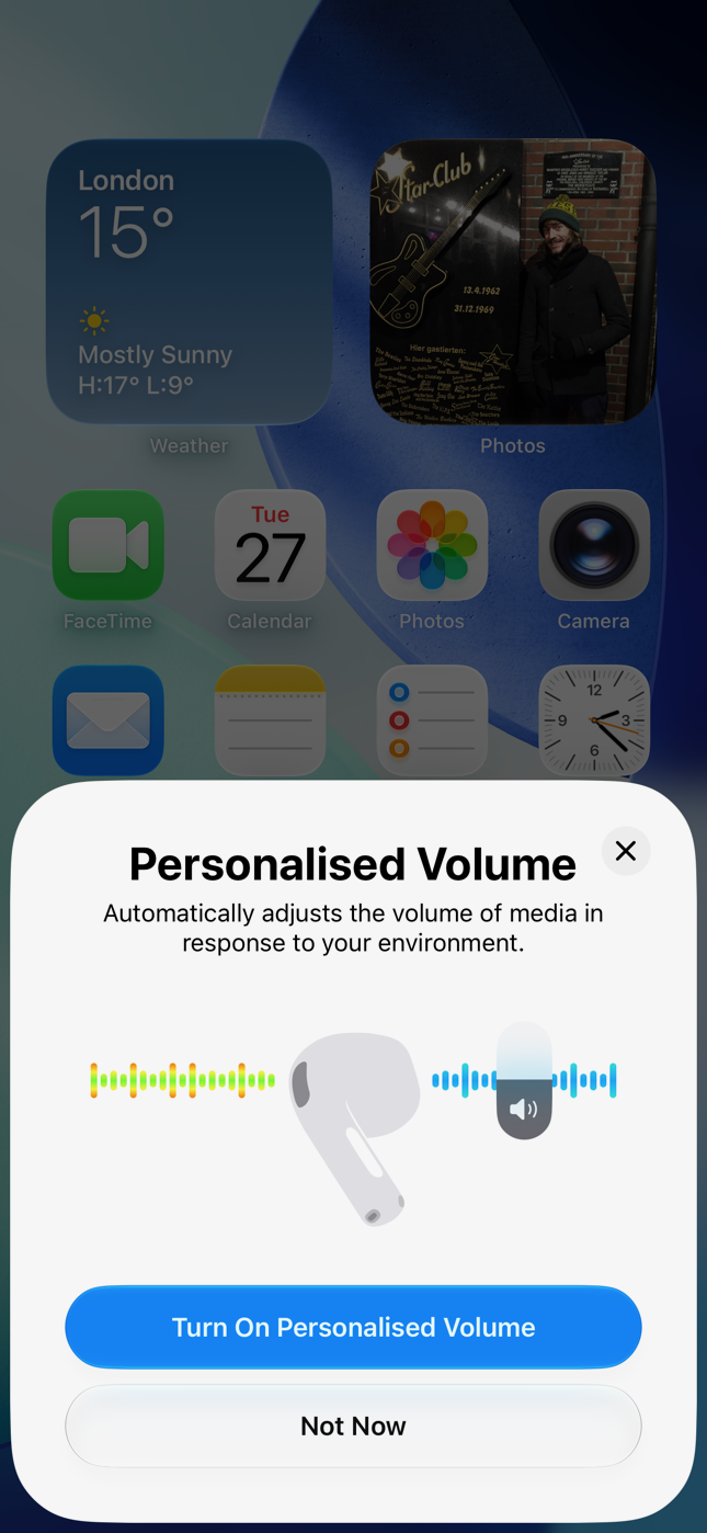 AirPods 5 with Wireless Charging, screengrabs using an iPhone 15 Pro running iOS 27.2