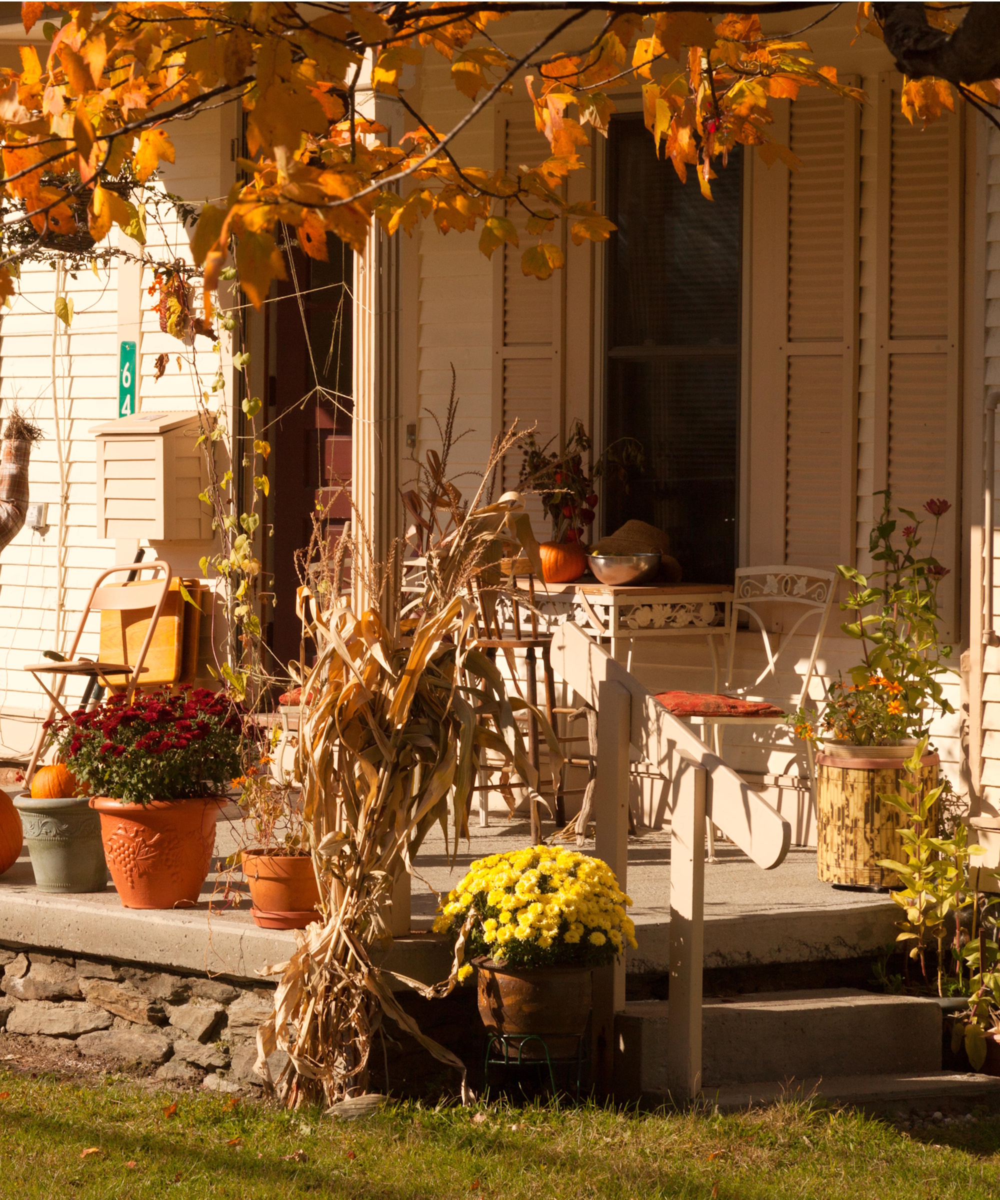 Fall porch for Halloween