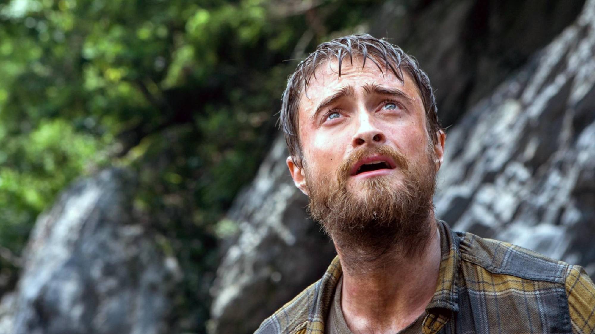 Daniel Radcliffe as Yossi Ghinsberg in "Jungle" now streaming for free on Prime Video